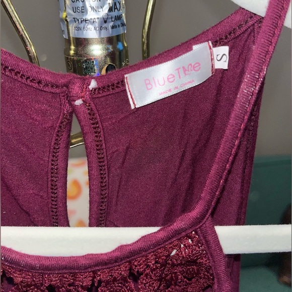 Red Lace Tank Top - Picture 2 of 4